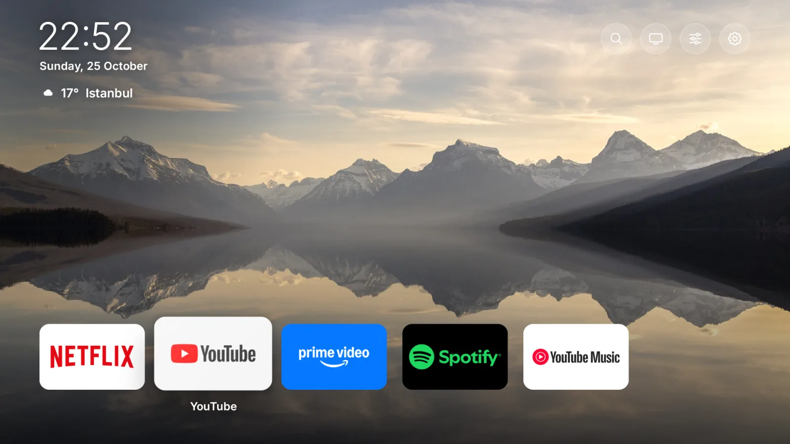 Calm look: Lake McDonald and one row of apps