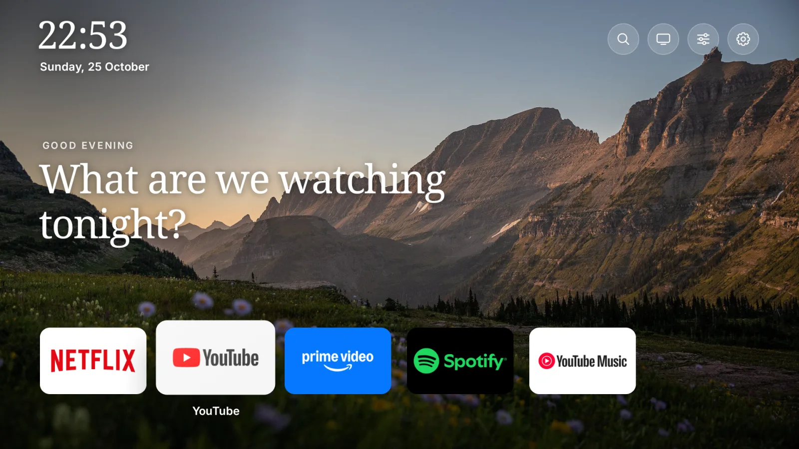 Spotlight look with a serif greeting